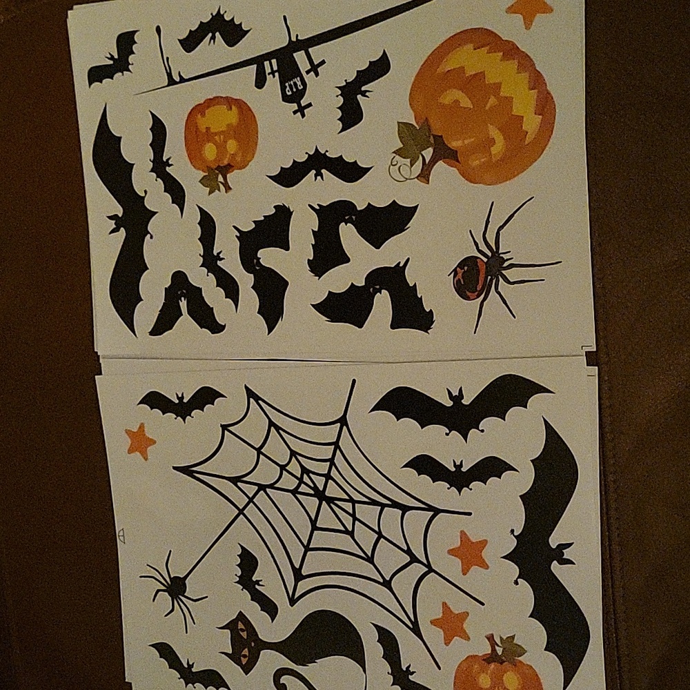 Halloween Themed Windoq Clings Decals Lot of 9 sheets New in Pack - Picture 4 of 6